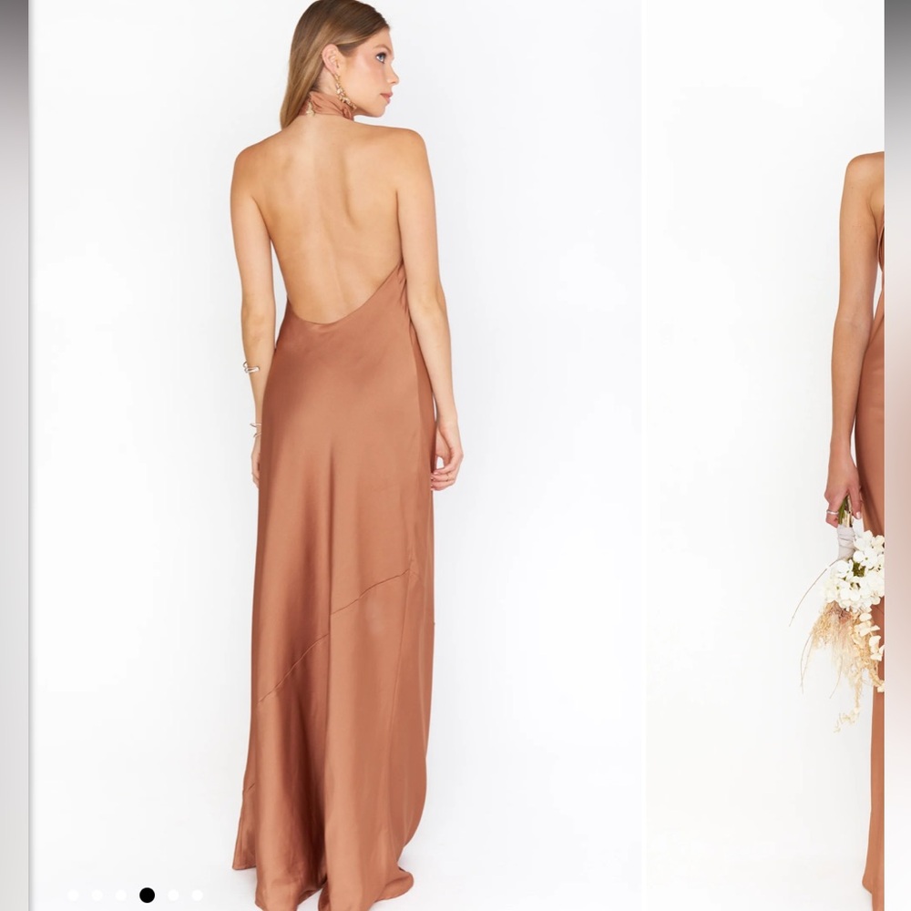 Show Me Your MuMu Bronze silk maxi dress - Picture 2 of 3